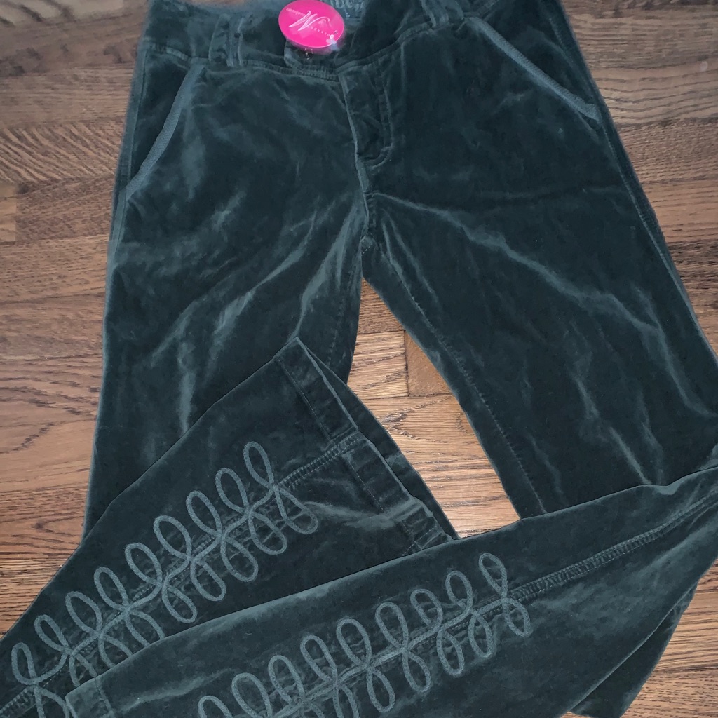 Sanctuary Green Velvet Flare Pants Nwt Size 27